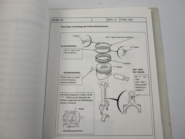 Honda GD 320 410 Diesel Motor Service Training Schulung 1993