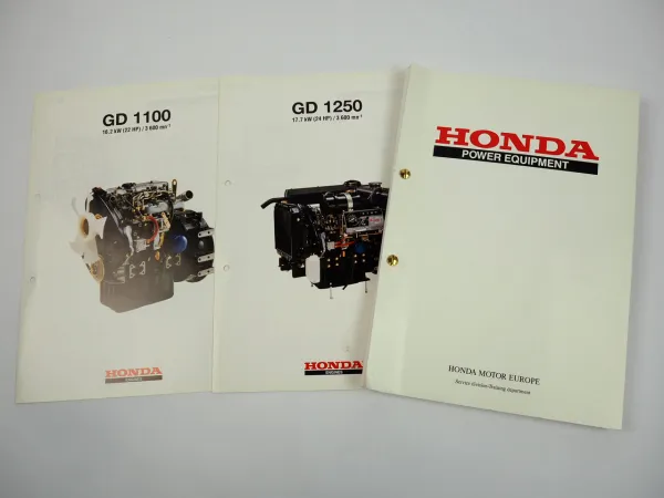 Honda GD1100 GD1250 Diesel Motor Service Training Schulung 1993