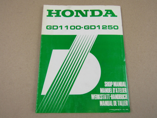 Honda GD1100 GD1250 Diesel Motor Werkstatthandbuch 1989 Reparaturanleitung