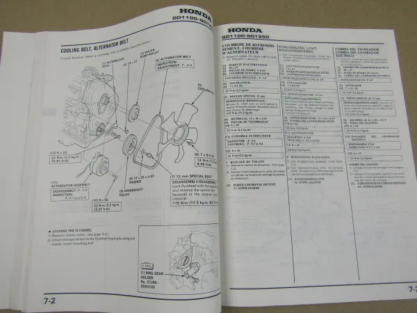Honda GD1100 GD1250 Diesel Motor Werkstatthandbuch 1989 Reparaturanleitung