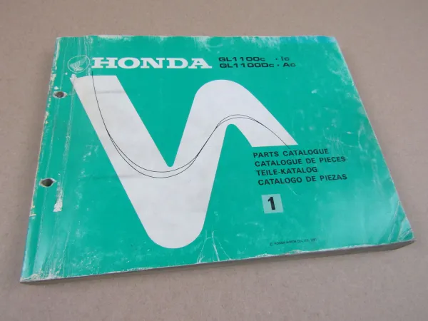 Honda GL1100 c Ic Dc Ac Ersatzteilliste Parts List Catalogo de piezas 1981