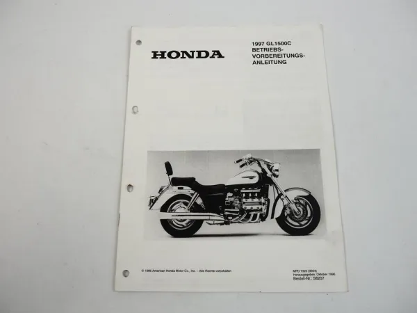 Honda GL 1500C F6C Motorrad Montageanleitung Betriebsvorbereitung 1997