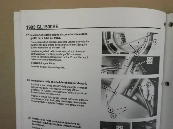 Honda GL1500SE Betriebsvorbereitungsanleitung Montage-Instruction 1993