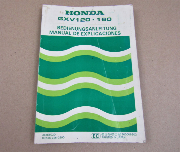 Honda GXV120 GXV160 Betriebsanleitung Owner Manual Manual de explicaciones 1988