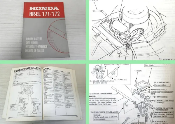 Honda HR EL 171 172 PDF SDF Rasenmäher Werkstatthandbuch Reparaturanleitung