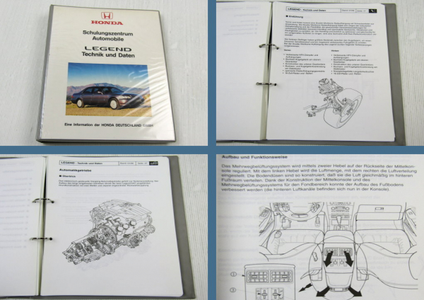 Honda Legend Typ KA Schulungshandbuch Technik Daten Kundendienst Service ab 1996