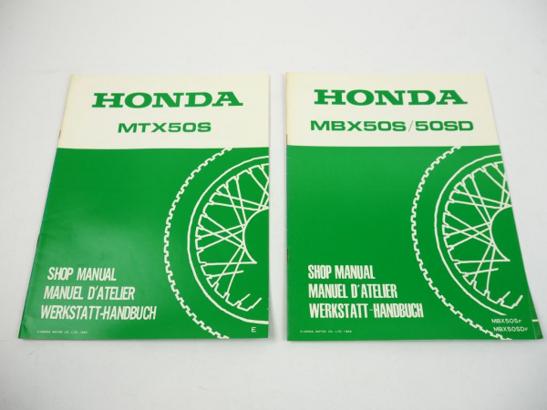 Honda MBX MTX 50S 50SD Werkstatthandbuch 1984 Nachtrag Ergänzung