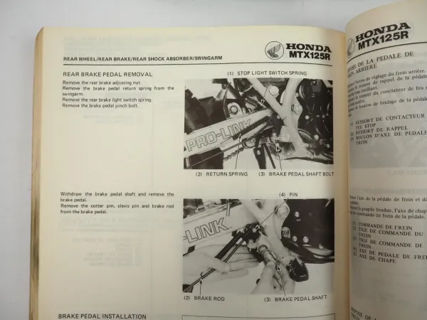 Honda MTX125R JD01 JD05 MTX200R MD07 Werkstatthandbuch 1983 - 1985 Shop Manual