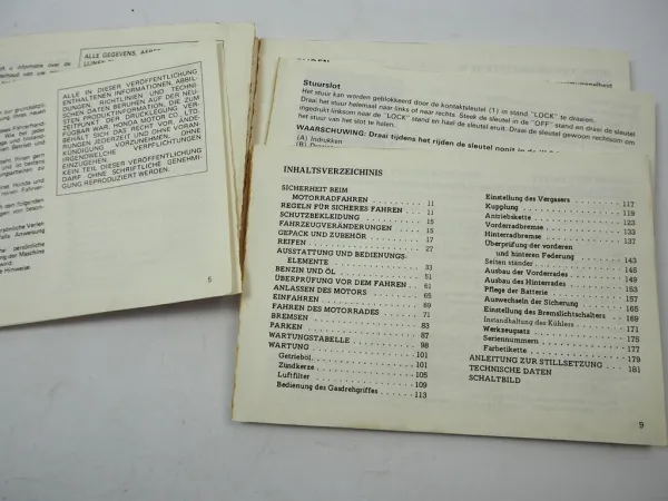 Honda NSR50 AC08 Fahrerhandbuch Betriebsanleitung Schaltplan Owners Manual 1989