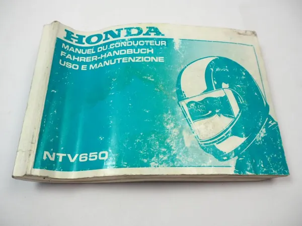 Honda NTV650 Revere SC33 Betriebsanleitung Fahrerhandbuch 1992 Manuel du conducteur Uso e Manutenzione