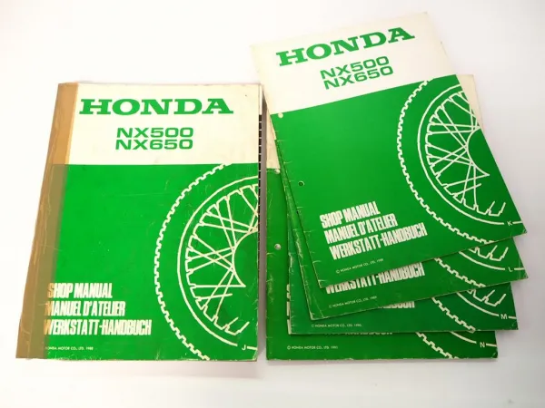 Honda NX500 NX650 Dominator RD02 Werkstatthandbuch Shop Manual 1988 - 1991