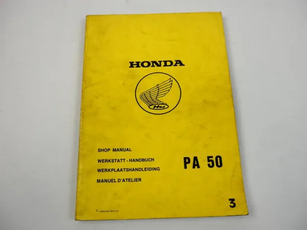 Honda PA50 Camino Werkstatthandbuch Reparaturanleitung Shop Manual 1980