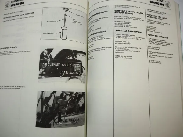 Honda SH50 SH80 Scoopy Roller Werkstatthandbuch Shop Repair Manual 1984