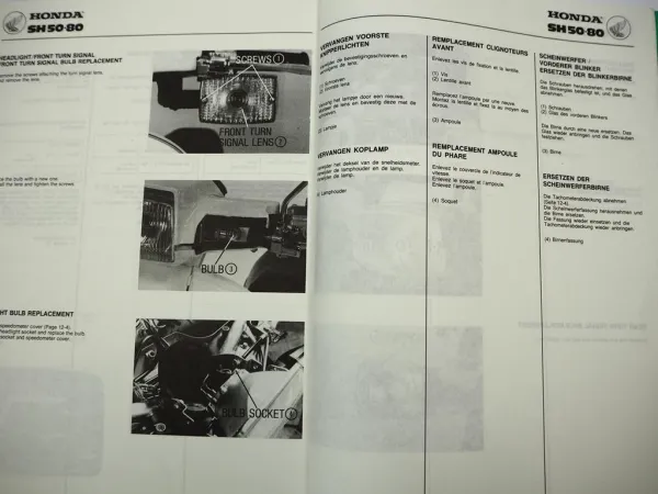 Honda SH50 SH80 Scoopy Roller Werkstatthandbuch Shop Repair Manual 1984