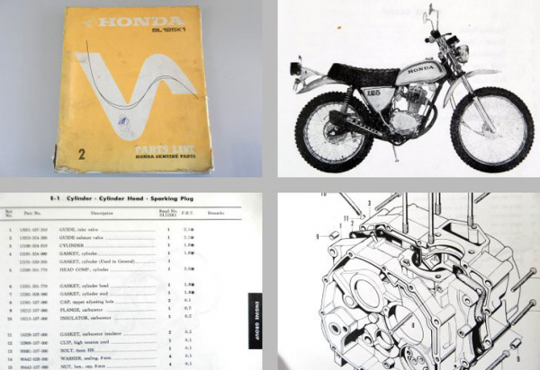 Honda SL125K1 Parts List Ersatzteilliste 1973