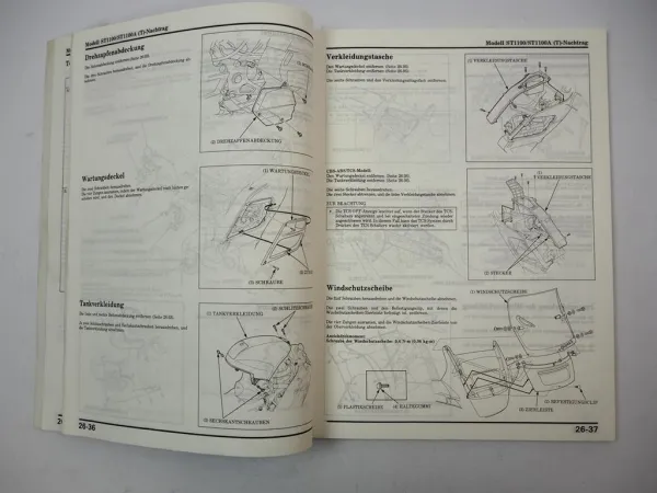 Honda ST 1100 / A (T) European SC26 Werkstatthandbuch 1996 Ergänzung Reparatur