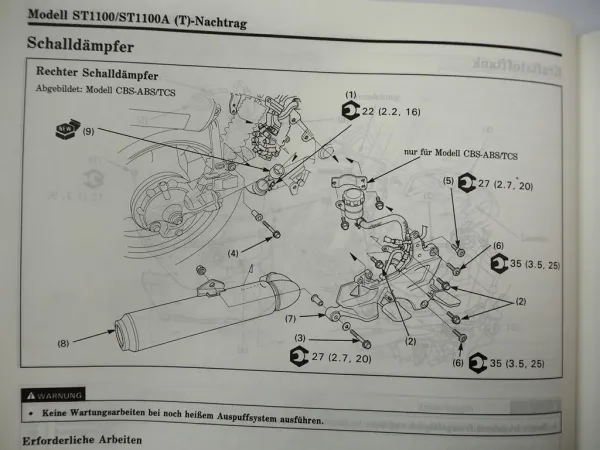 Honda ST 1100 / A (T) European SC26 Werkstatthandbuch 1996 Ergänzung Reparatur