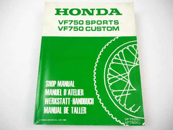 Honda VF750 Sports Custom RC07 RC09 Werkstatthandbuch 1982 Reparaturanleitung