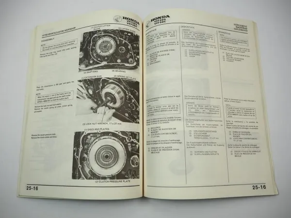Honda VF750 Sports Custom RC07 RC09 Werkstatthandbuch Ergänzng 1982 Shop Manual Supplement