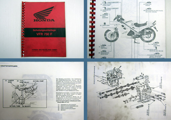 Honda VFR750F Motorrad Schulungsunterlage Kundendienst