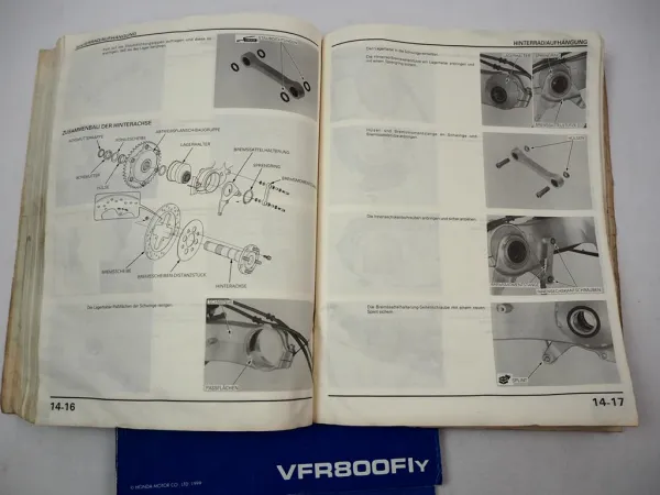 Honda VFR800 FI VFR800FI Fly Werkstatthandbuch 1997 -1999 Reparaturanleitung Set