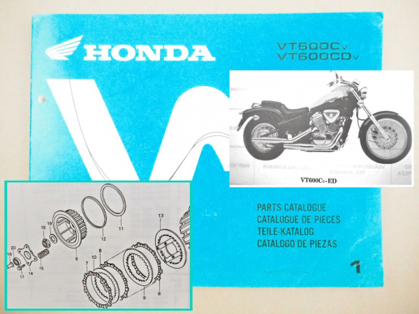 Honda VT600 C CD Parts Catalogue Ersatzteilkatalog 1996