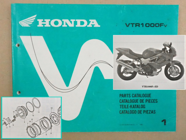Honda VTR1000 F Parts Catalogue Ersatzteilkatalog 1996