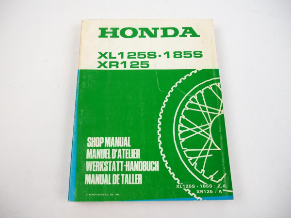 Honda XL125S XL185S XR125 Werkstatthandbuch JD02 MD02 1980