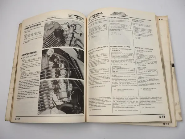 Honda XL250S Modellcode L250S-50 Werkstatthandbuch Shop Manual 1978