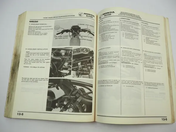 Honda XL250S Reparaturanleitung Werkstatthandbuch Shop Manual 1978