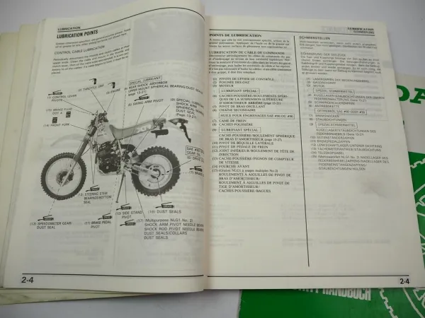 Honda XR600R Werkstatthandbuch ab 1985 Reparaturanleitung Shop Manual Manuel D´Atelier