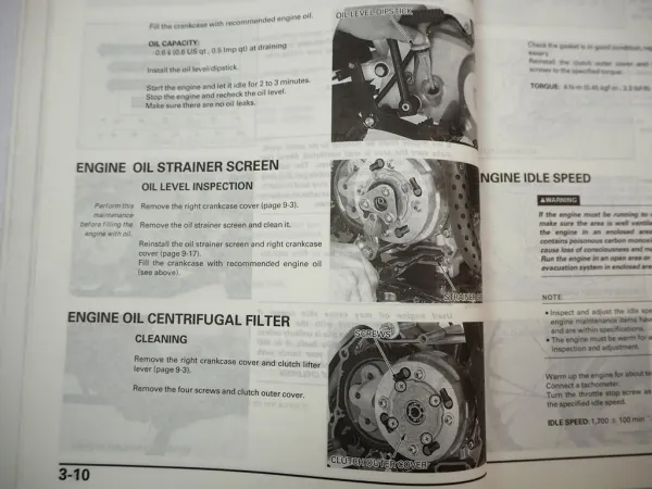 Honda XR70R Dirt Bike Shop Repair Manual & Maintenance 1996 Werkstatthandbuch in englisch
