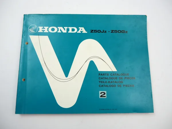 Honda Z50 JZ GZ Monkey Motorrad Spare Parts list Ersatzteilliste 1979