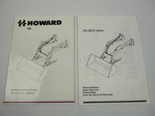 Howard FX 2012 Extra Frontlader Anbau Bedienungsanleitung Ersatzteilliste