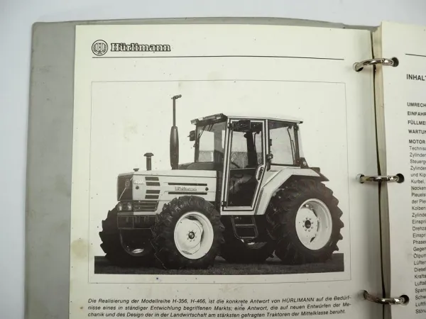 Hürlimann H-356 H-466 Traktor Werkstatthandbuch Reparaturanleitung 1986