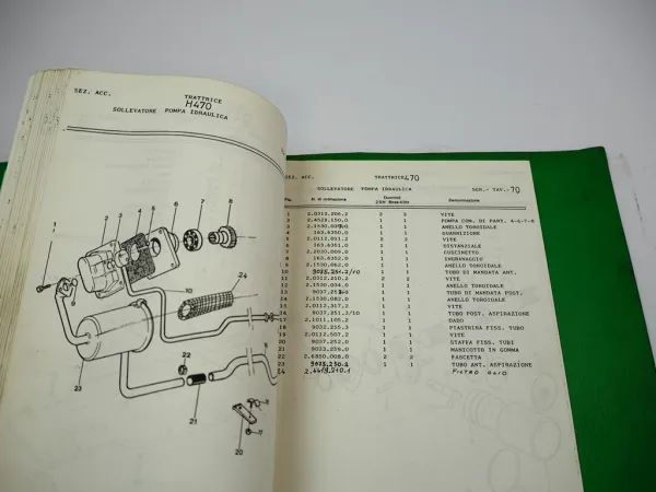Hürlimann H-470 Schlepper Ersatzteilliste Parti di ricambio ca. 1979