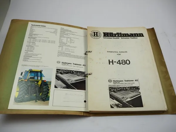Hürlimann H-480 Schlepper Ersatzteilliste Parti di ricambio ca. 1979