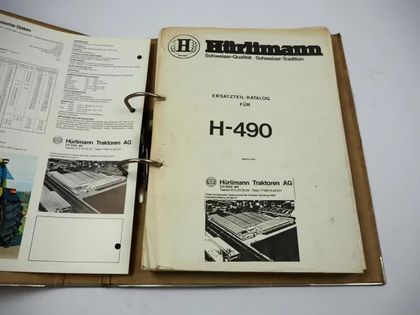 Hürlimann H-490 Schlepper Ersatzteilliste Parti di ricambio ca. 1979