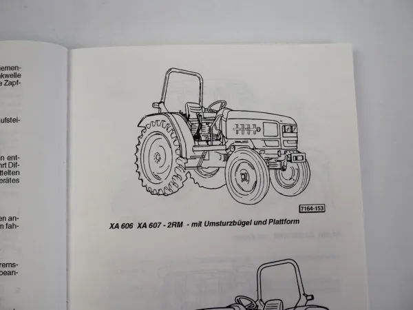 Hürlimann XA 606 607 Schlepper Bedienungsanleitung Wartung 1995