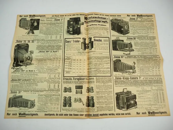 Hugo Stöcking & Co. Bodenbach Böhmen Kamera Fotoapparat Union Prospekt 1906