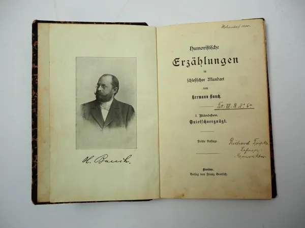 Humoristische Erzählungen in schlesischer Mundart Hermann Bauch Breslau ca. 1900