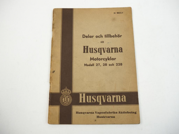 Husqvarna 27 28 228 Motorcyklar Motorrad Delar Tillbehör Ersatzteilliste 1950