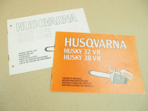 Husqvarna Husky 32 38 VR Bedienung Betriebsanleitung und ERsatzteilliste 1977/78