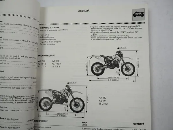 Husqvarna WR250 WR360 CR250 Motorrad Werkstatthandbuch Workshop Manual 1999
