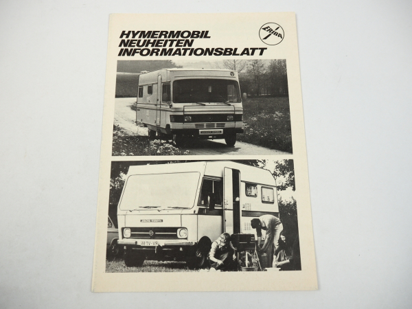 Hymer Mercedes Opel Bedford Blitz Eriba Wohnmobil Prospekt 1970er Jahre