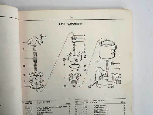 Hyster H 30 40 50 60 F Challenger Lift Truck Parts Manual Ersatzteilliste 1970