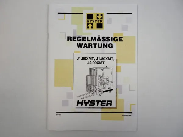 Hyster J 1.60 1.80 2.00 XMT Gabelstapler Wartungshandbuch Werkstatthandbuch