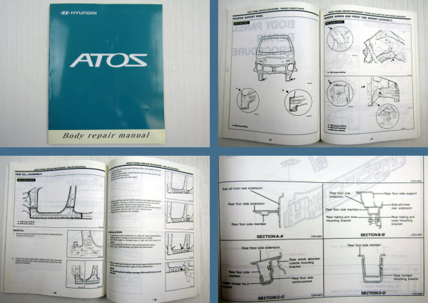 Hyundai Atos Body Repair manual Werkstatthandbuch Karosserie Modell ab 1997
