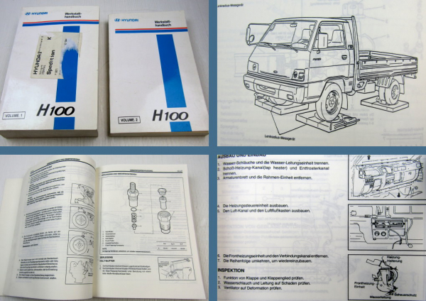 Hyundai H100 Bus 1996 Werkstatthandbuch Reparaturanleitung in 2 Bänden