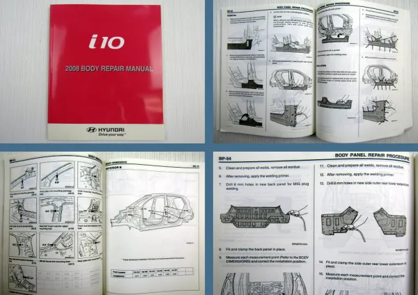 Hyundai i10 Body Repair manual 2008 Karosserie Werkstatthandbuch